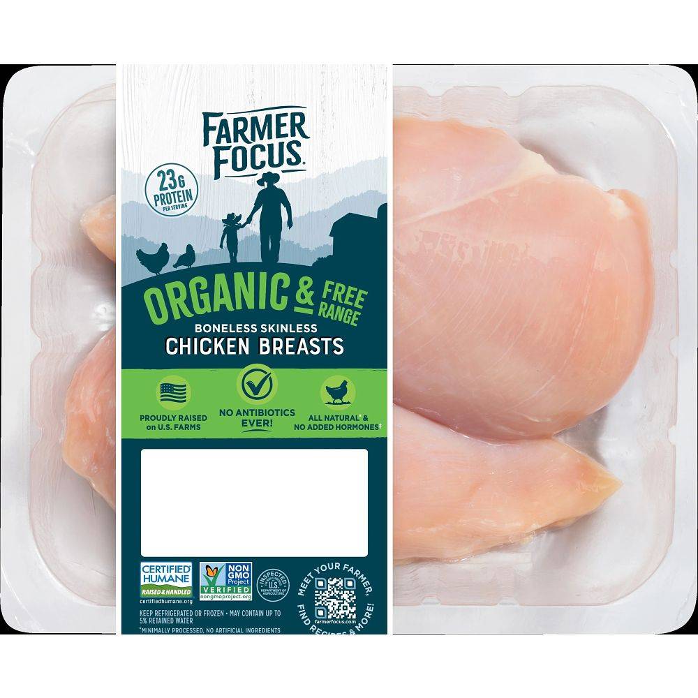 Farmer Focus Organic Boneless Skinless Chicken Breasts