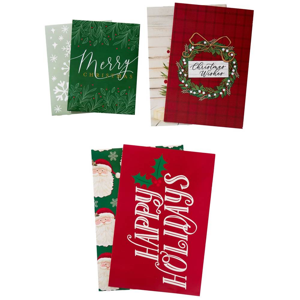 Design Focus Traditional Holiday Printed Gift Box Assortment, 6 Ct