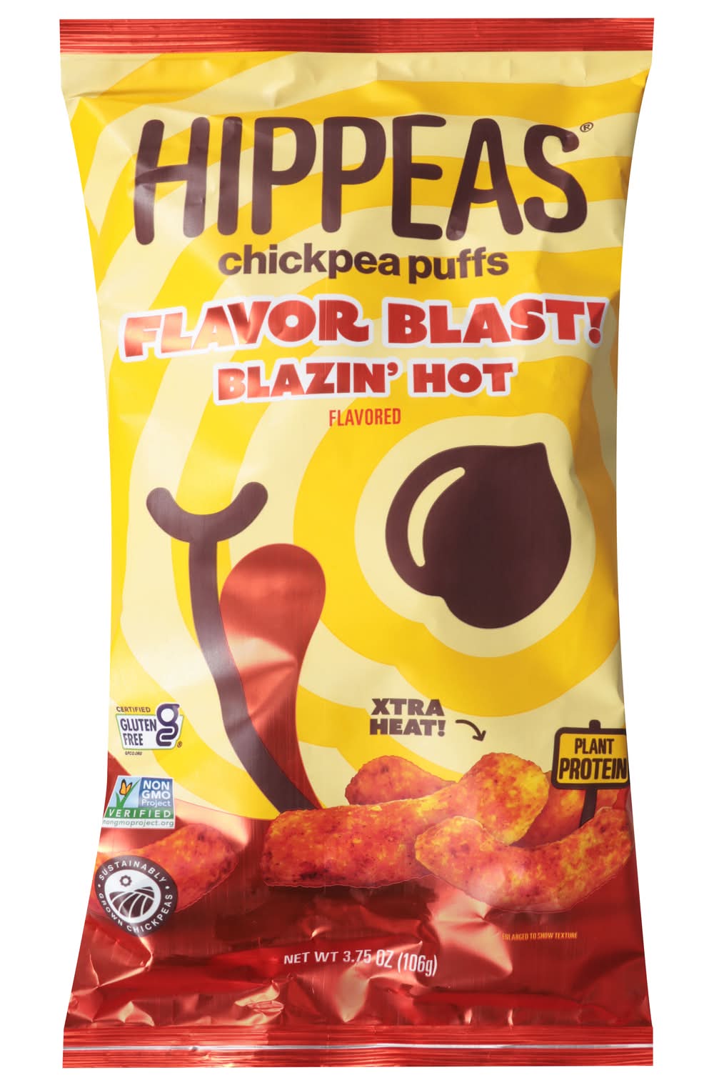Hippeas Chickpea Puffs, Blazin' Hot (3.75 oz)