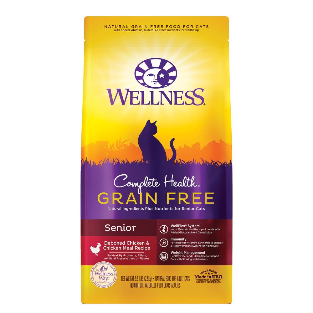 Complete Health Grain Free Senior Dry Cat Food Bag (chicken)