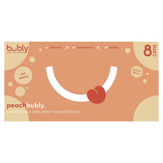 Bubly Sparkling Water (8 ct , 12 fl oz) (peach)