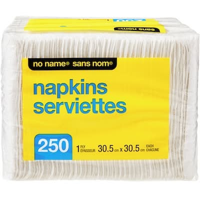 No name serviettes en papier 1 pli - 1 ply paper napkins (250 unités)
