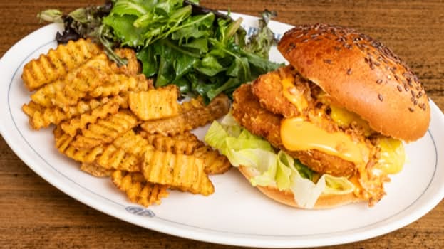 Chicken curry burger