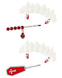 Vampire Teeth Hair Clips