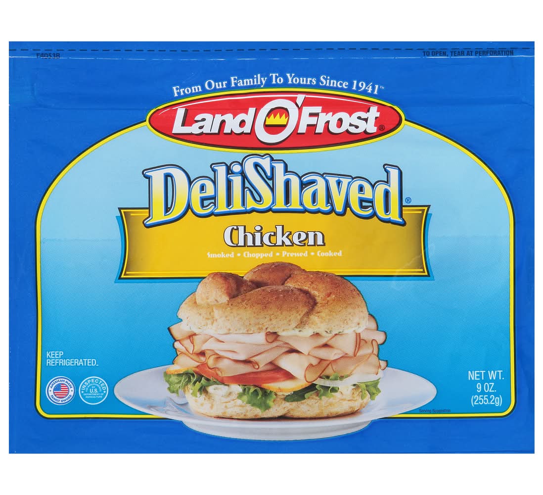 Land O' Frost Deli Shaved Chicken Slices (9 oz)