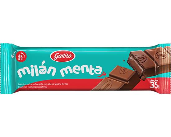 Chocolate Gallito Tableta Milán Menta 35g
