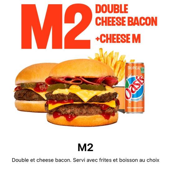 M2 - Cheese M + Double Cheese Bacon