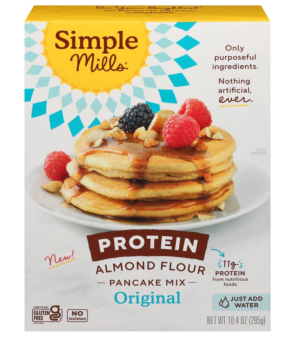 Simple Mills Protein Original Pancake Mix, Almond Flour (10.4 oz)