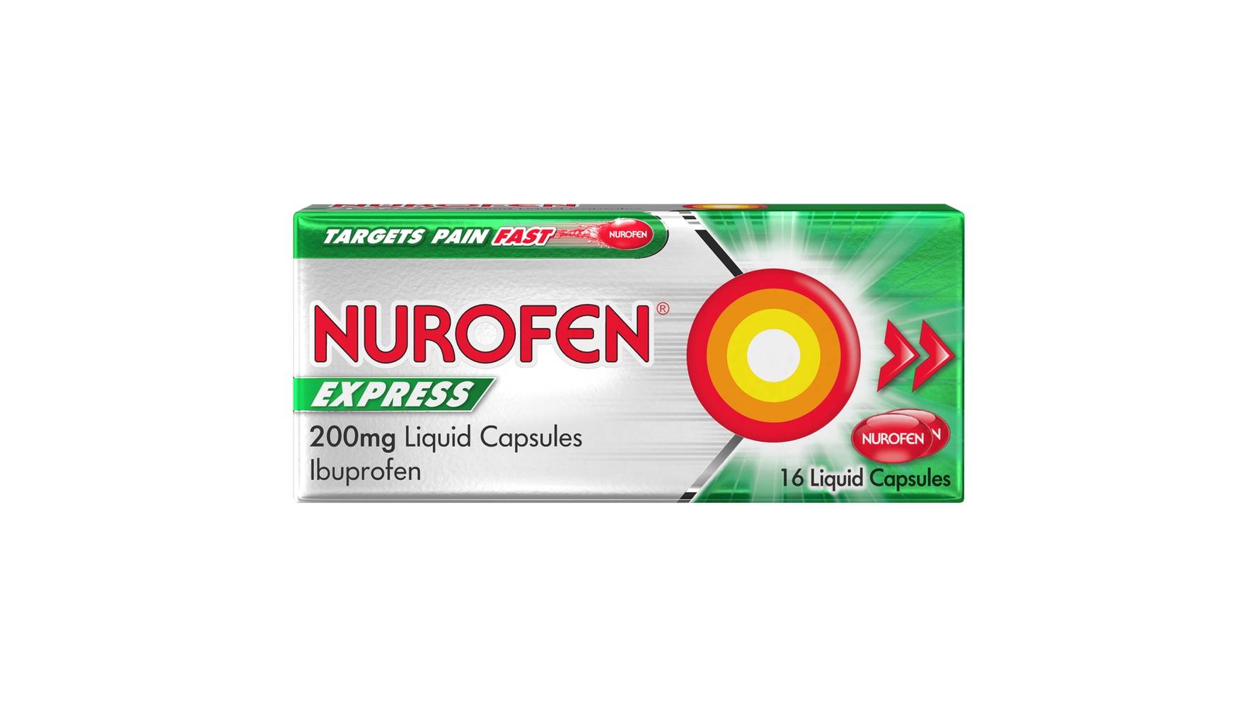 Nurofen Express Pain Relief 200mg Liquid Capsules (16ct)