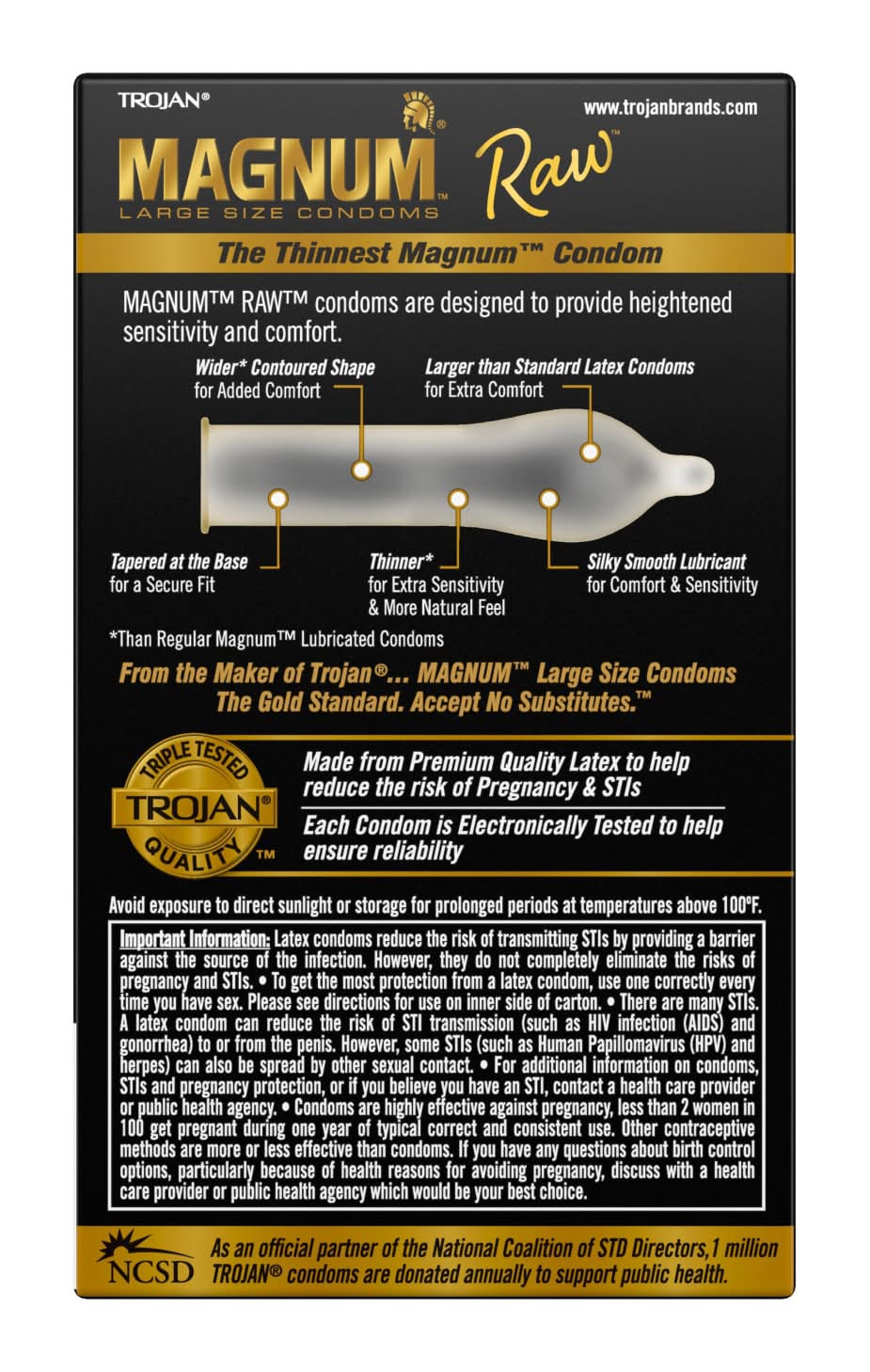 trojan magnum condoms lubricated Magnum™ Original Large Size Condoms | Lubricated Condoms main image 1