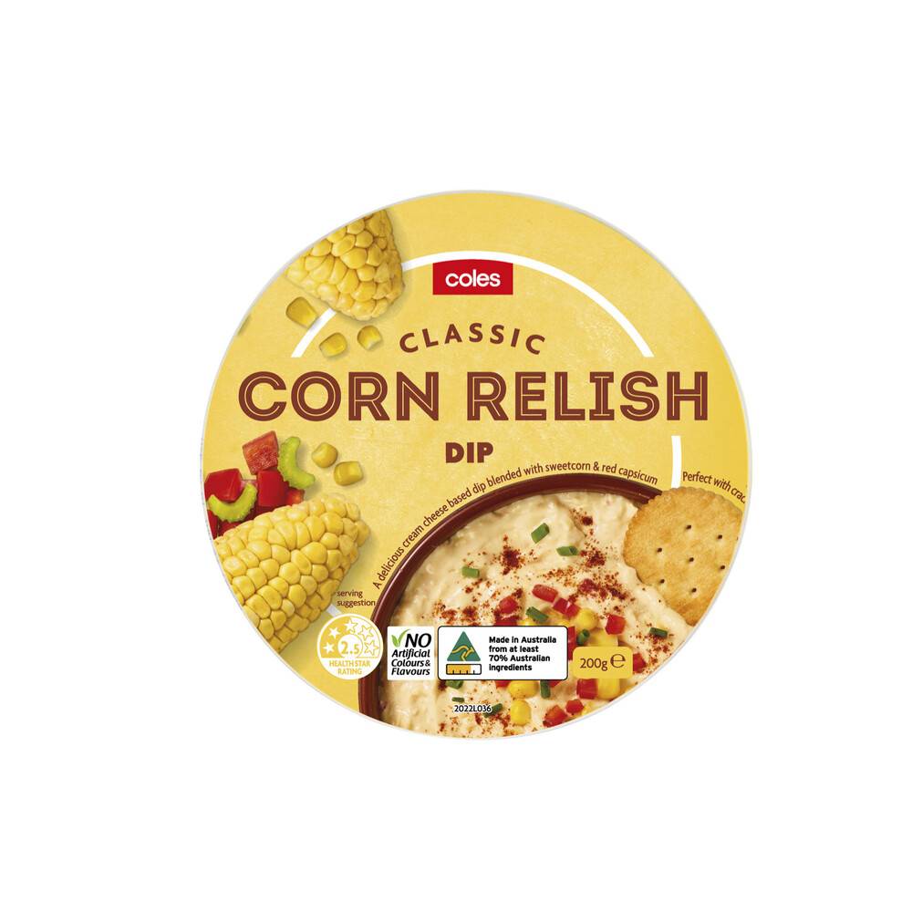 Coles Corn Relish Dip 200g