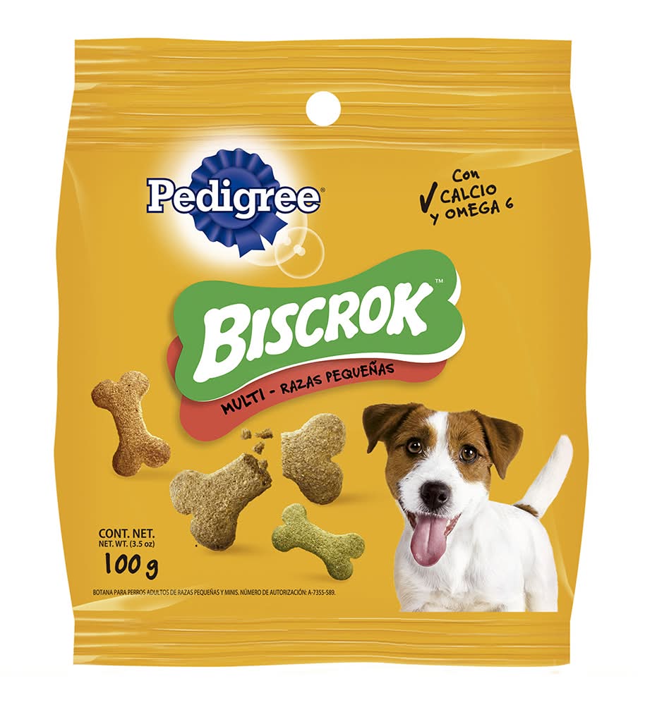 Pedigree · Botana biscrok, Raza pequeña (100 g)