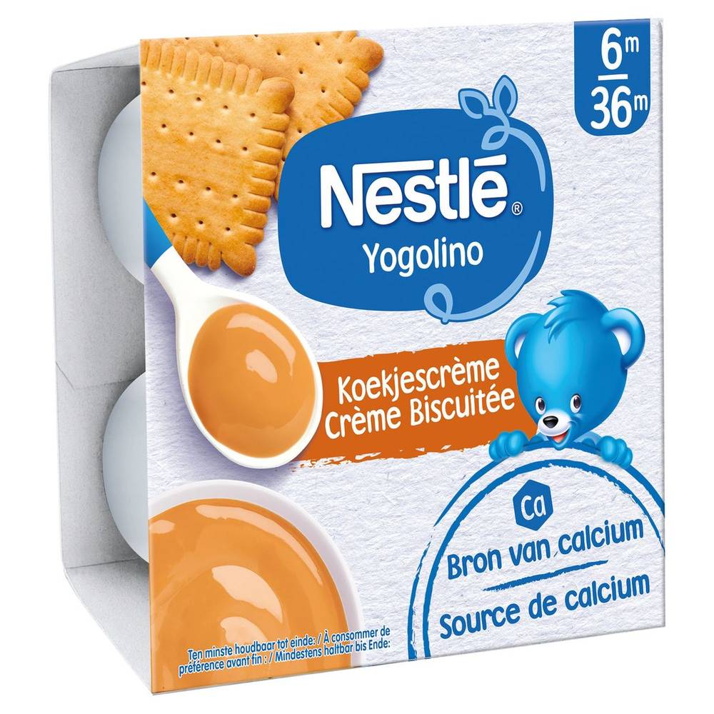 Nestlé Yogolino Laitage Crème Biscuitée dès 6 mois 4x100g