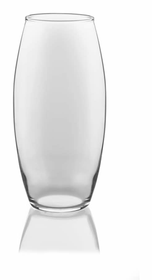Floral Glass Bala Vase, 10 in
