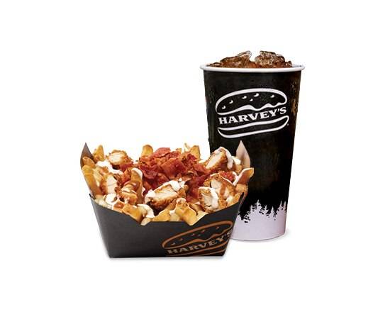 Regular Chicken Bacon Ranch Poutine with 20 oz Soft Drink