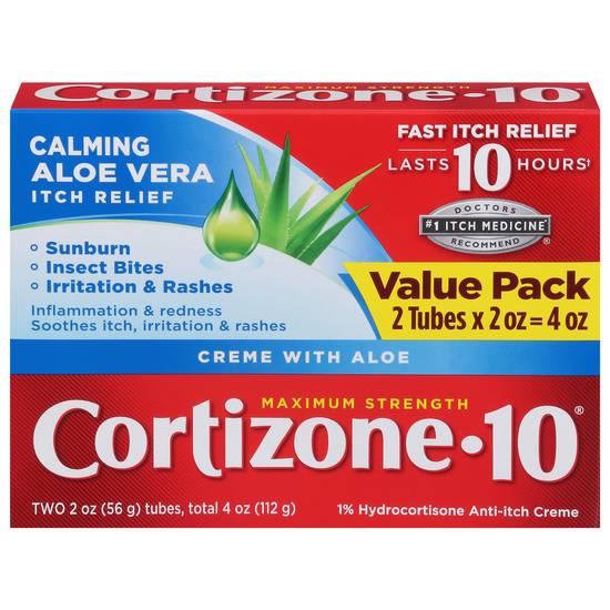 Cortizone-10 Maximum Strength Calming Aloe Vera Anti-Inch Creme