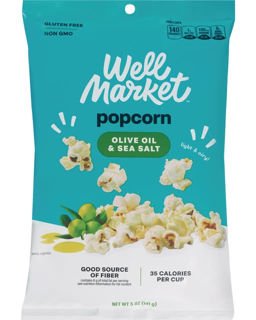Well Market Popcorn, Olive Oil - Sea Salt (5 oz)