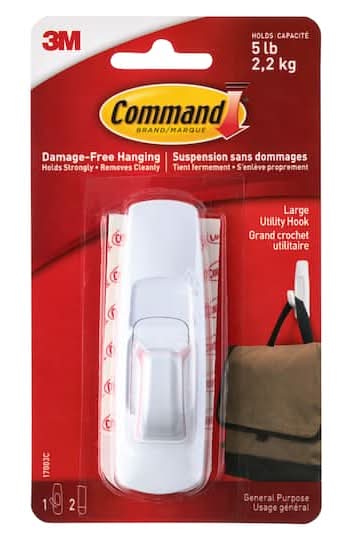 3M Command Utility Hooks, Large, White