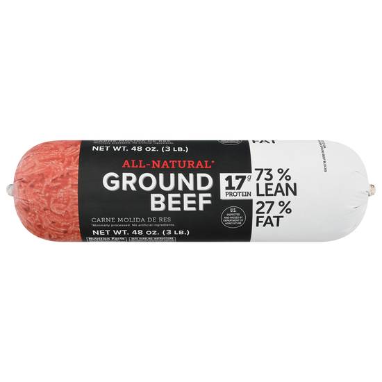 Tyson All Natural 73% Lean Ground Beef (3 lbs)
