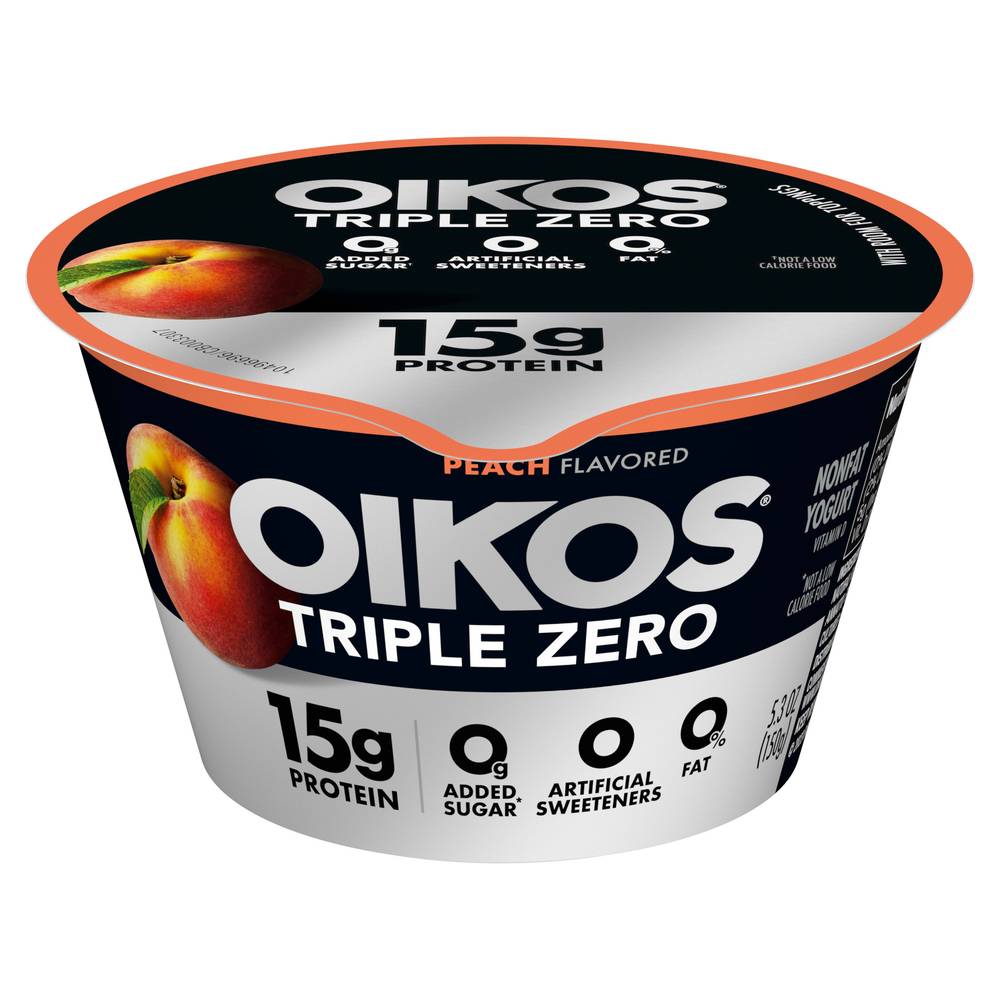 Oikos Triple Zero Blended Greek Yogurt, Peach (5.3 oz)