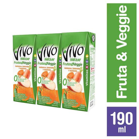 Vivo pack néctar veggie zanahoria naranja (190 ml)