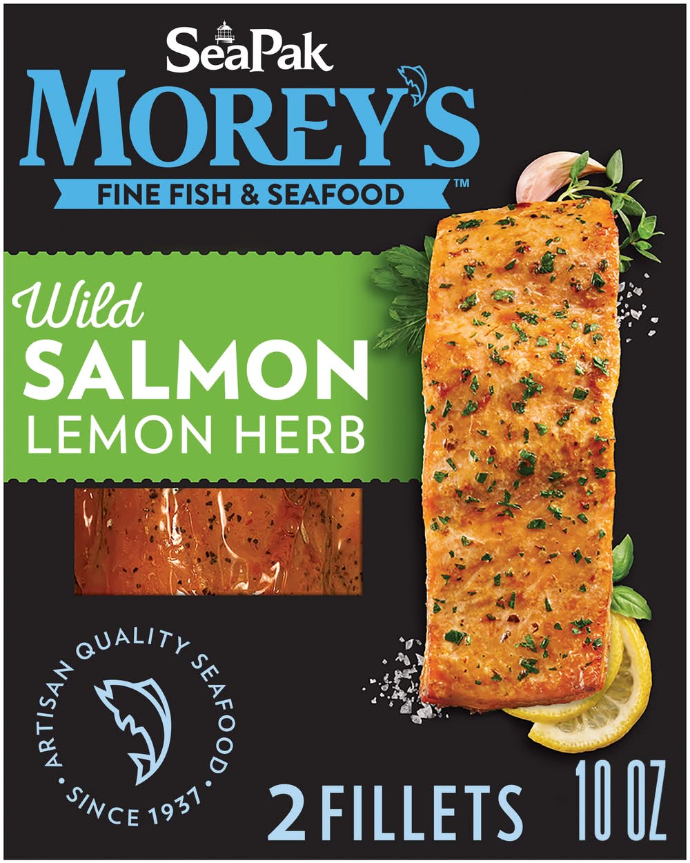 Morey's Wild Salmon Lemon Herbs Fillets (10 oz, 2 ct)