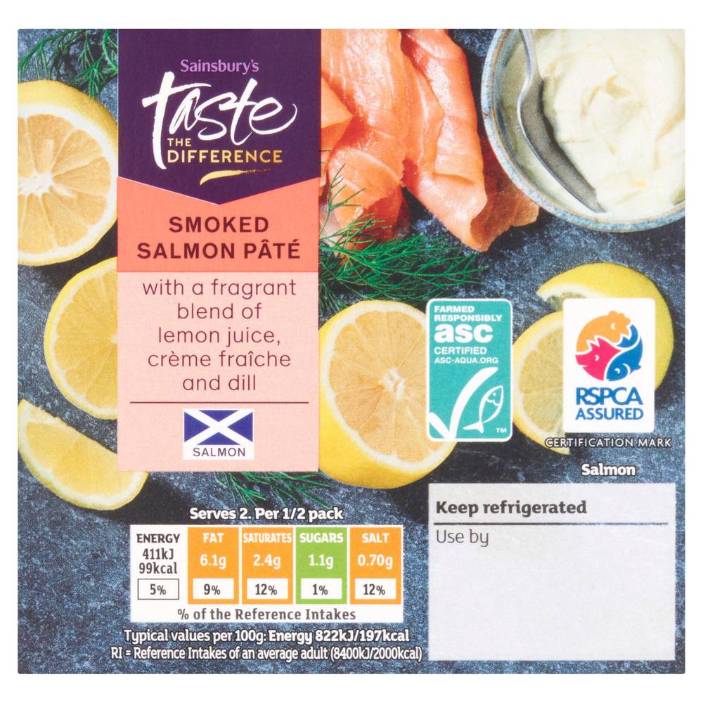 Sainsbury's Smoked Salmon Pate, Taste the Difference 100g