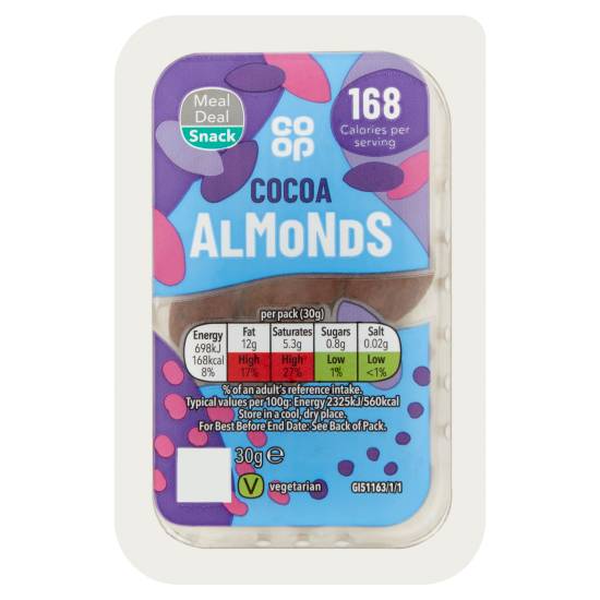 Co-Op Cocoa Almonds 30g