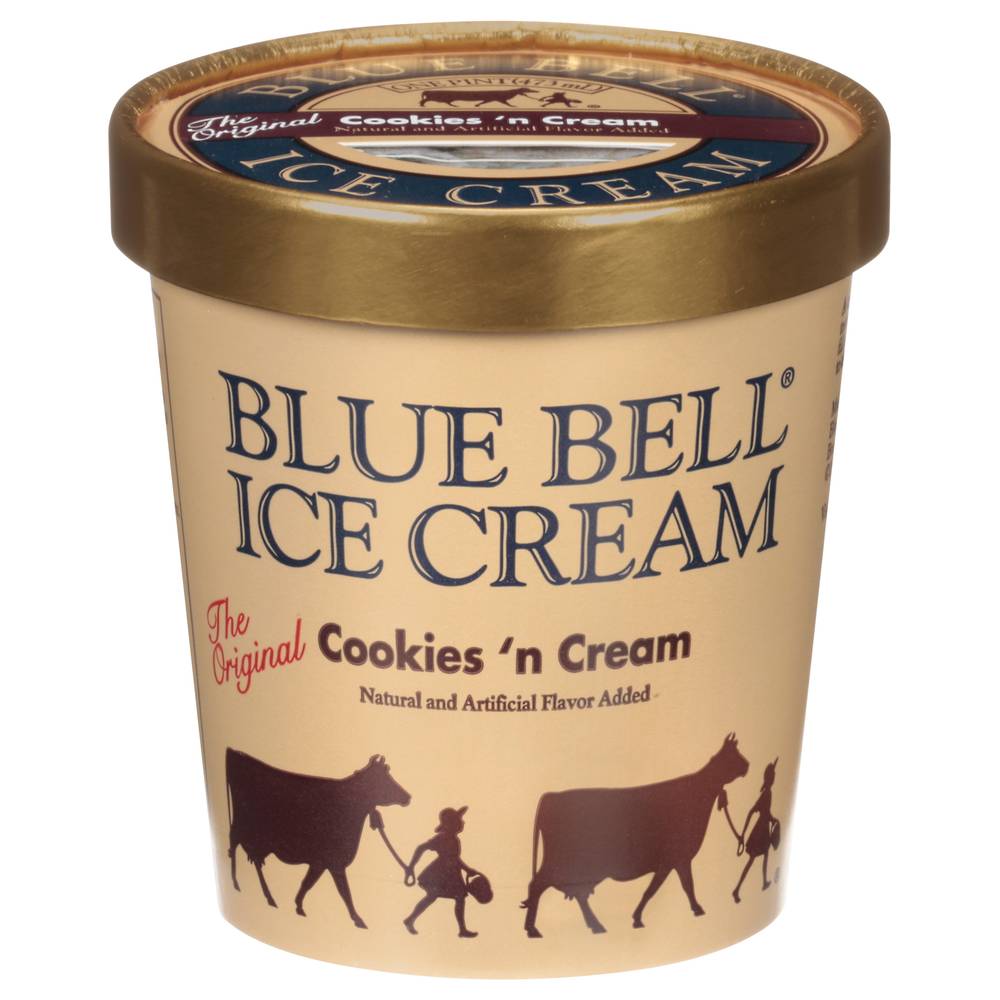 Blue Bell Ice Cream (cookies ‘n cream)