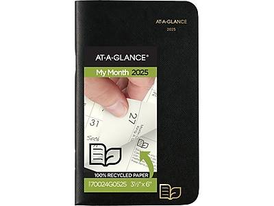 AT-A-GLANCE 2025-2026 Monthly Planner Faux Leather Cover