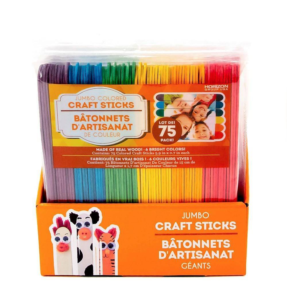 Horizon Group USA Usa Coloured Wood Craft Sticks, (63546pdq) Delivery