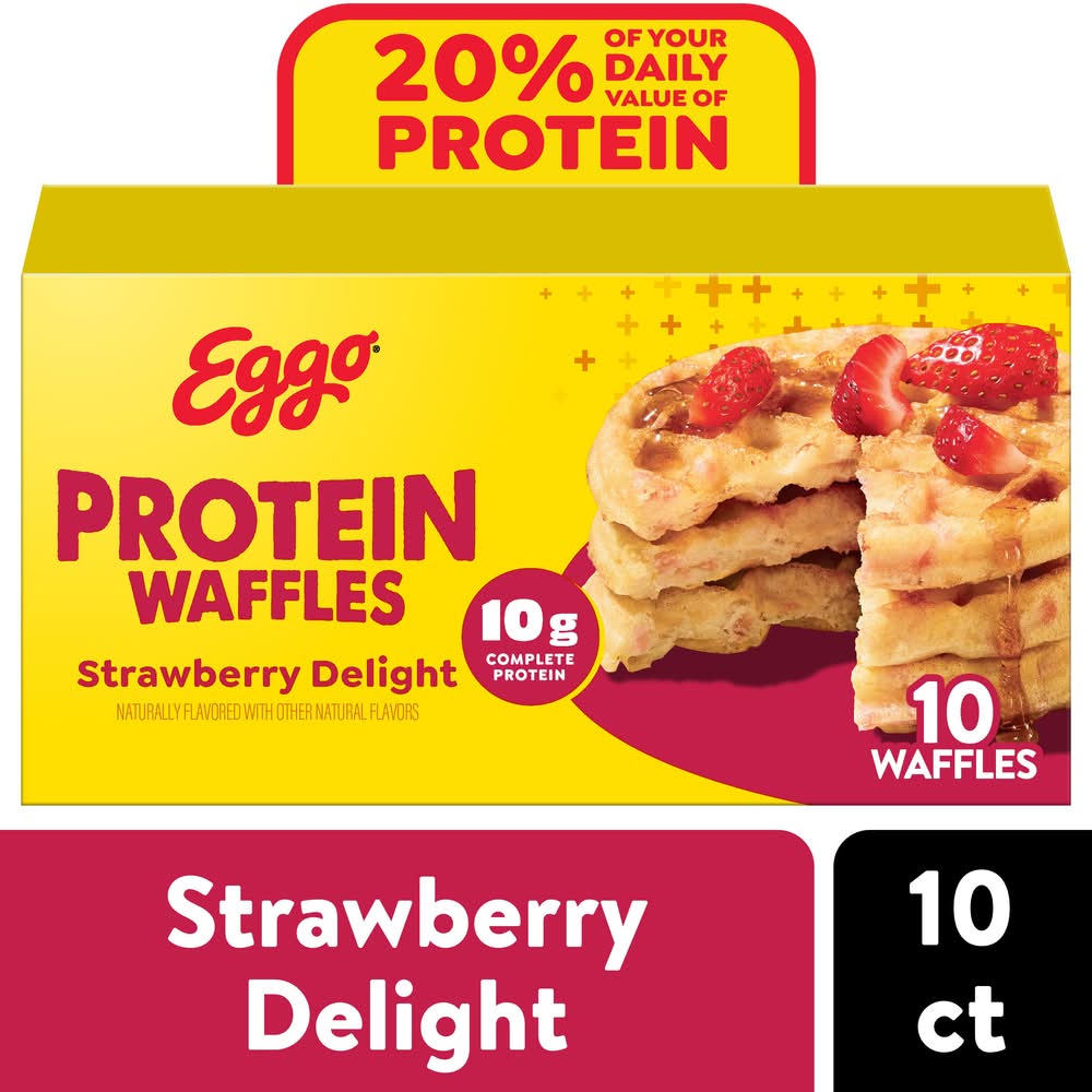 Eggo Protein Waffles, Strawberry Delight (12.3 oz, 10 ct)