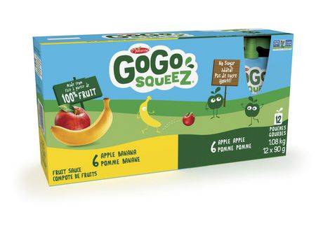 Gogo Squeez Apple & Banana Fruit Sauce Pouch (12 x 90 g)