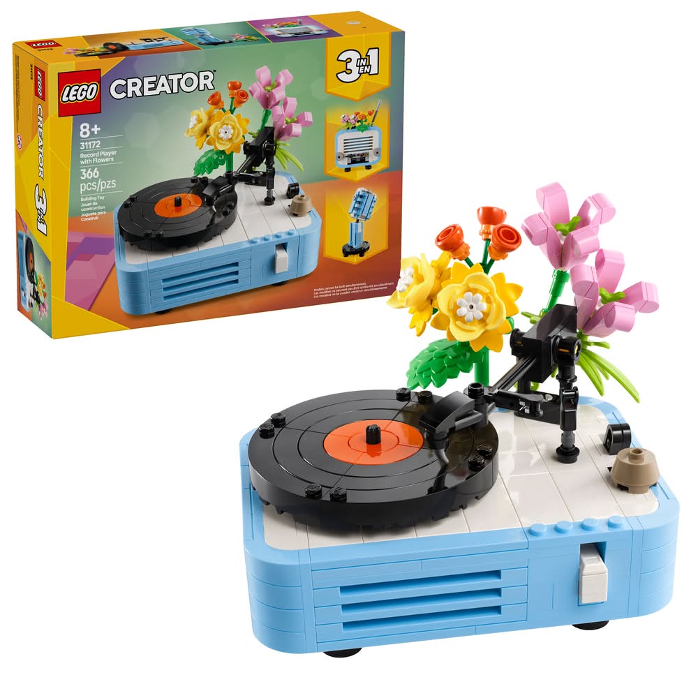 LEGO Creator 3 in 1 Record Player With Flowers (366 ct)