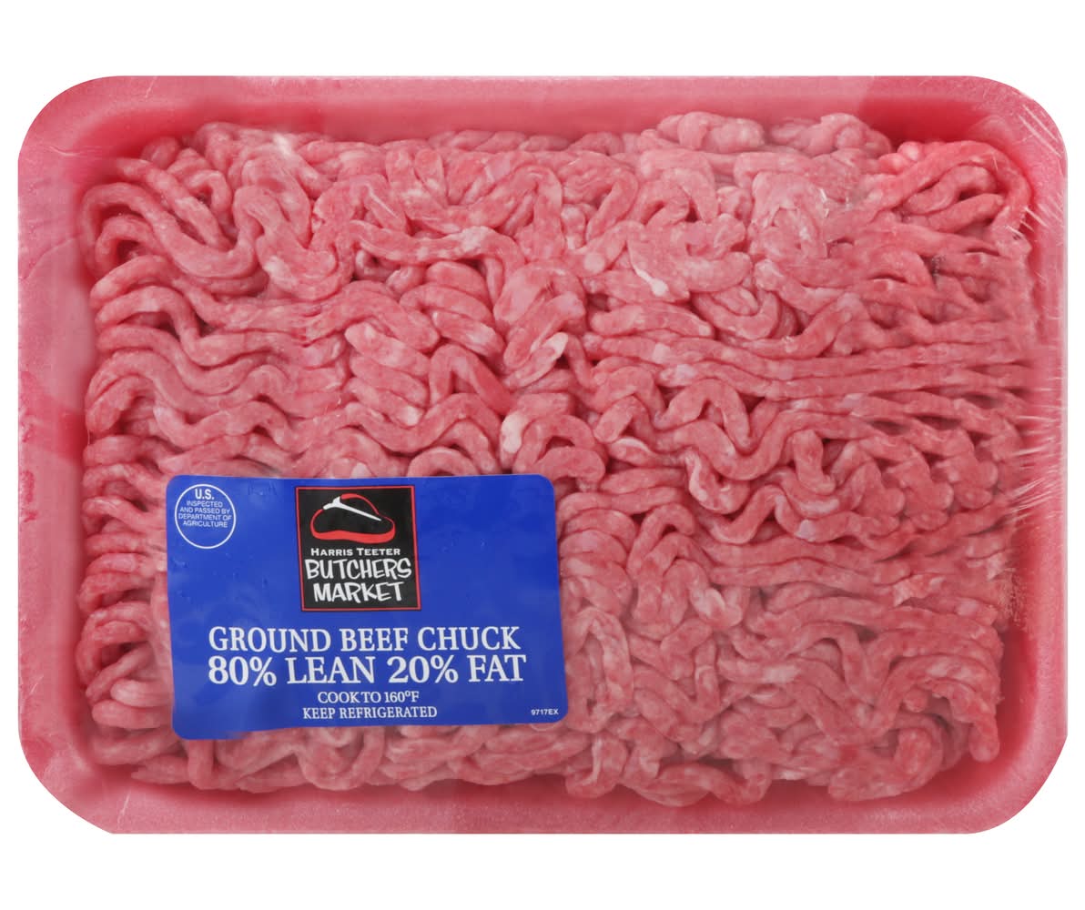 Harris Teeter Ground Beef Chuck 80% Lean (1 lbs)