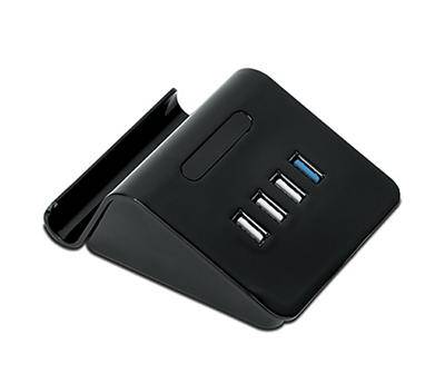 Ihome 4-port Usb Desktop Phone Stand (black)