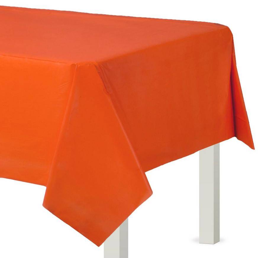 Party City Plastic Table Cover (54" x 108"/orange)