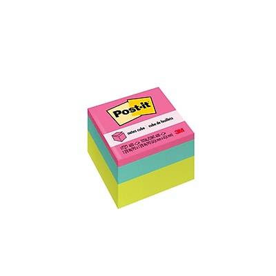 Post-it Bright Colors Notes, 1 7/8 x 1 7/8, Assorted Collection, 400 Sheet/Pad (2051-BRT)