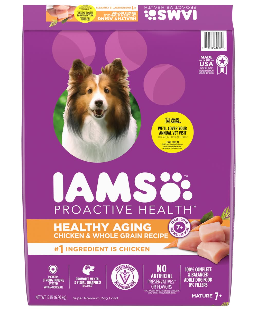 Iams Proactive Health Chicken & Whole Grains Dry Dog Food (15 lbs)