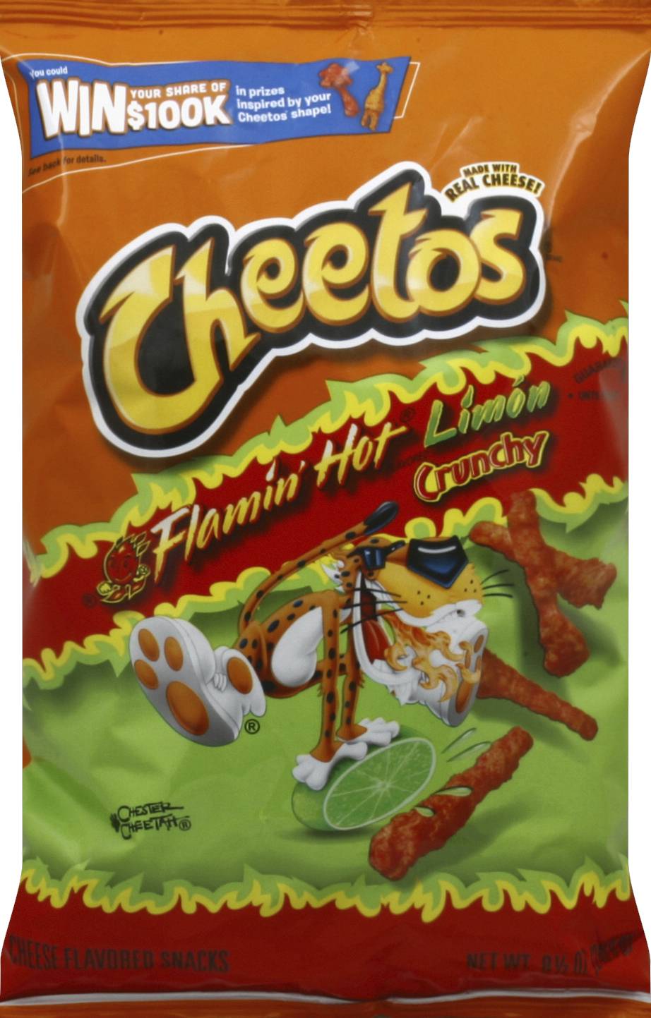 Cheetos Crunchy Snacks, Flamin' Hot-Limon-Cheese (8.5 oz)