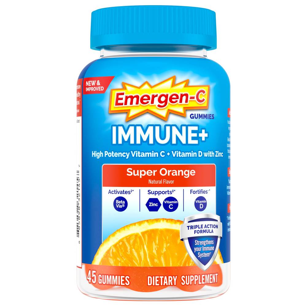 Emergen-C Immune+ Triple Action Immune Support Gummies, 45 Ct