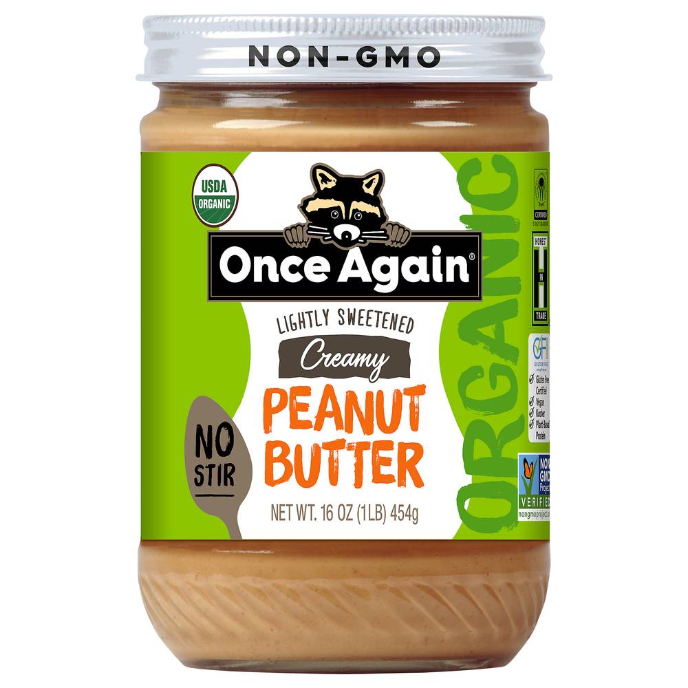 Once Again Lightly Sweetened Creamy Peanut Butter (16 oz)