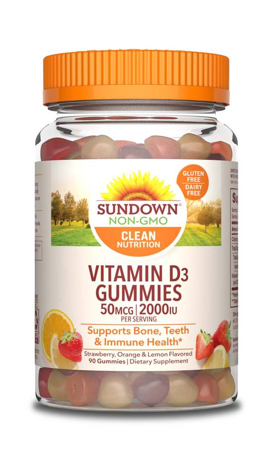 Sundown Naturals Vitamin D3 Gummies 2000 IU, 90CT