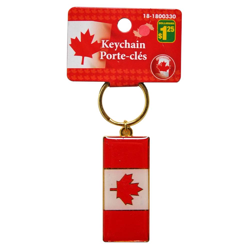 Canada rectangular Metal Key Chain
