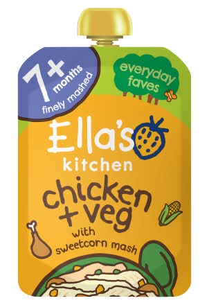 Ella's Kitchen Organic Chicken and Veg Baby Food Pouch 7+ Months (130g)