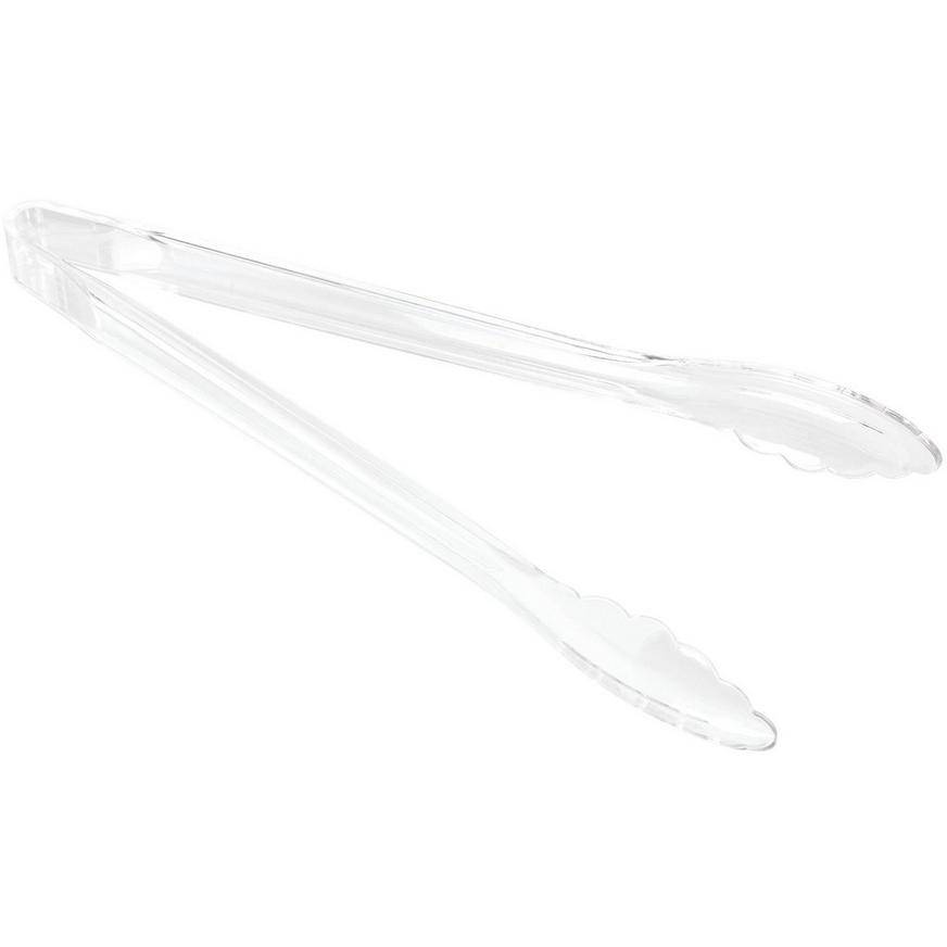 Clear Plastic Tongs, 12in