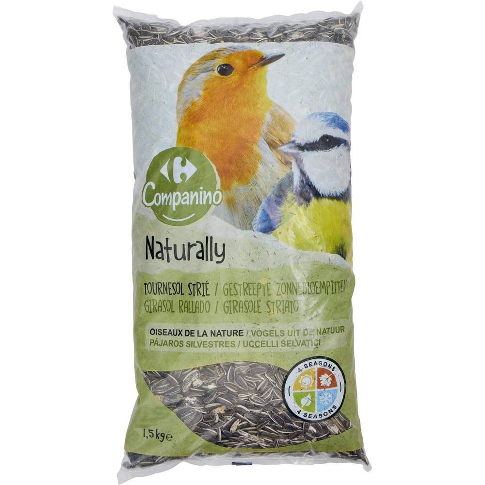 Carrefour - Tournesol strié pour oiseaux (1,5kg)