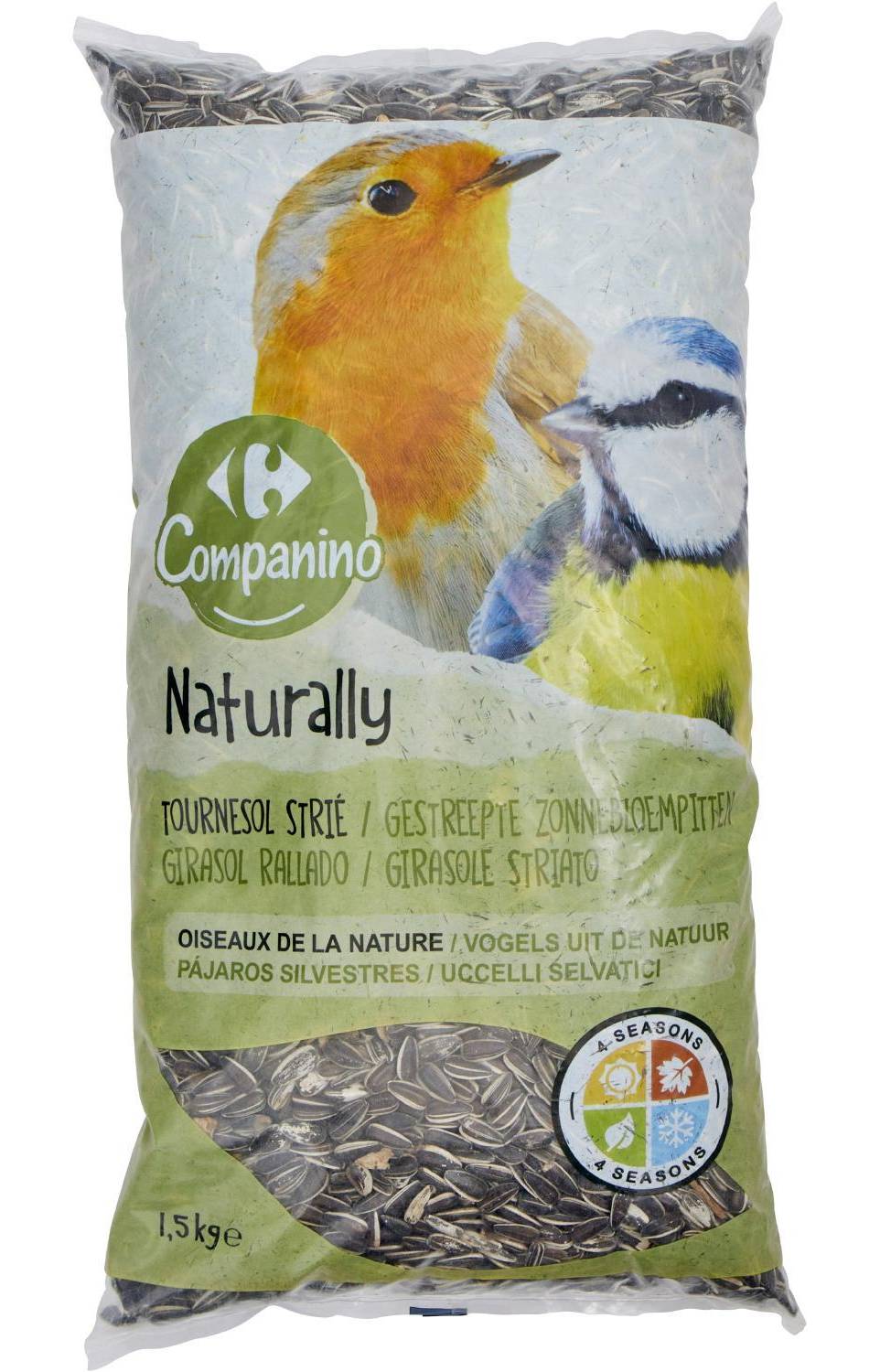 Carrefour - Tournesol strié pour oiseaux (1,5kg)