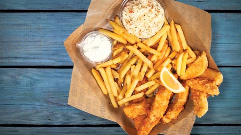 Fish&Chips z filecikami z dorsza i halloumi