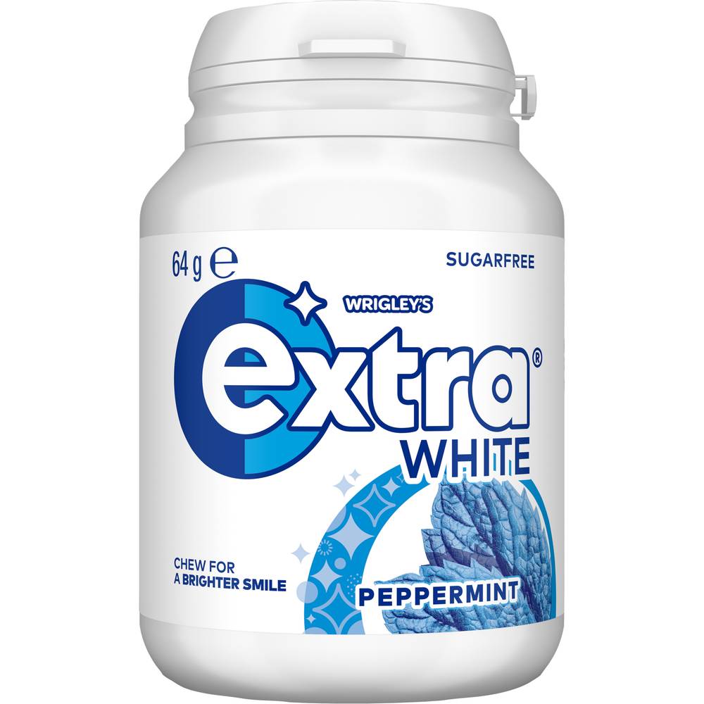 Extra White Sugar Free Chewing Gum, Peppermint (64g)
